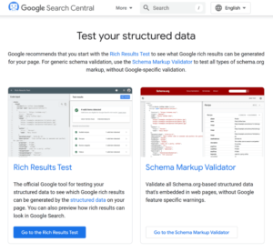 برای استفاده از schema از ابزارهای آزمایش داده‌های ساختاری و راهنمای جامع schema markup استفاده کنید.