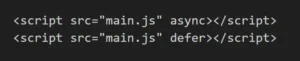 کاهش اجرای JavaScript با defer & async